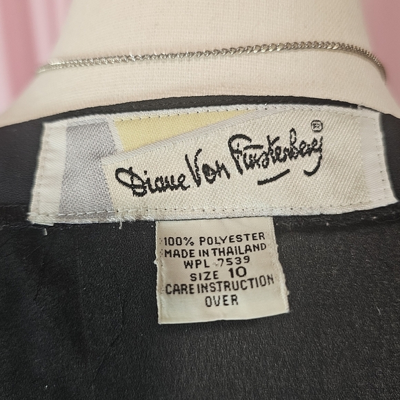 Diane Von Furstenberg Black Sheer Top - Picture 2 of 3